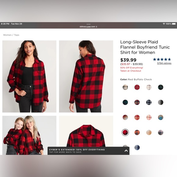 ❌SOLD❌XL Old Navy Flannel - Picture 2 of 5
